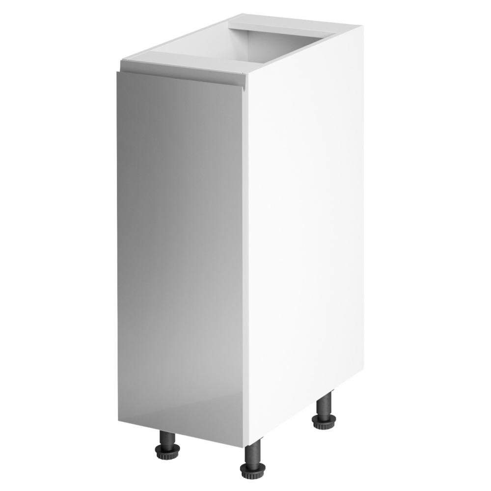 Spodní skříňka, bílá / šedá extra vysoký lesk, levá, AURORA D30