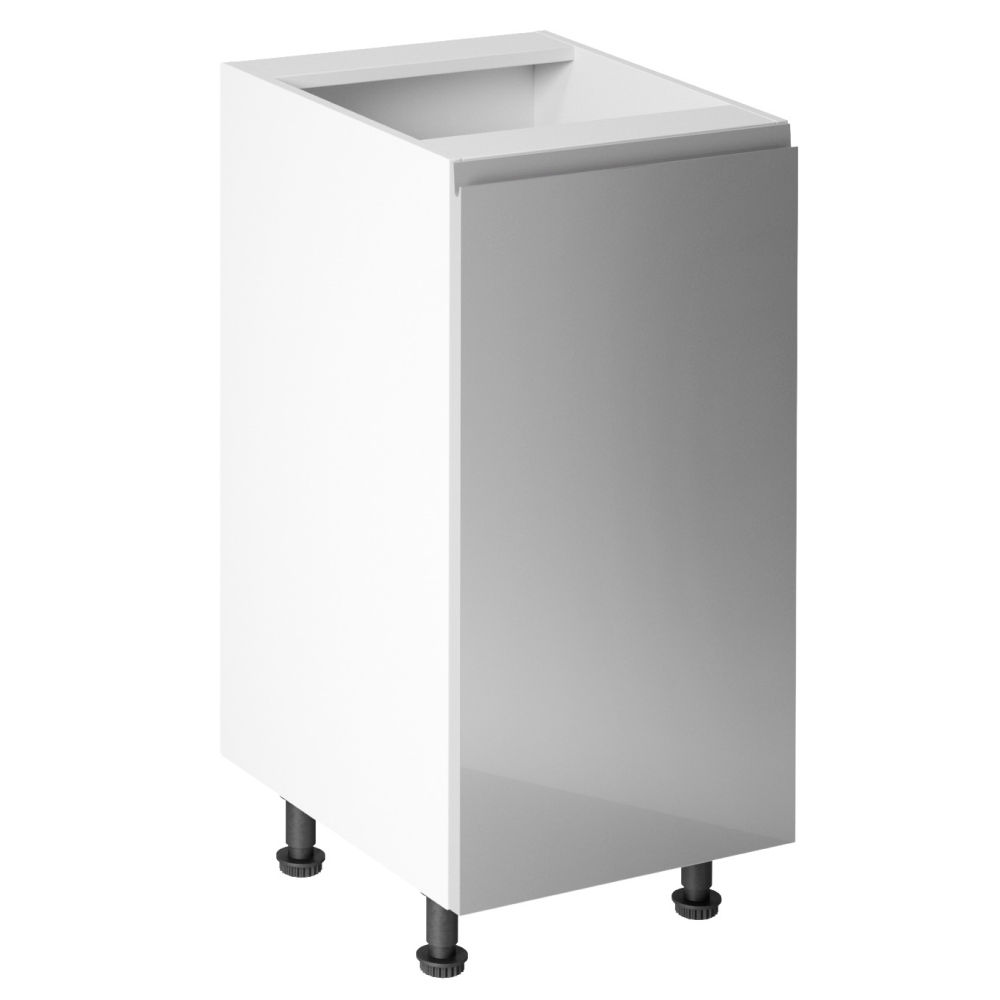 Spodní skříňka, bílá / šedá extra vysoký lesk, pravá, AURORA D40