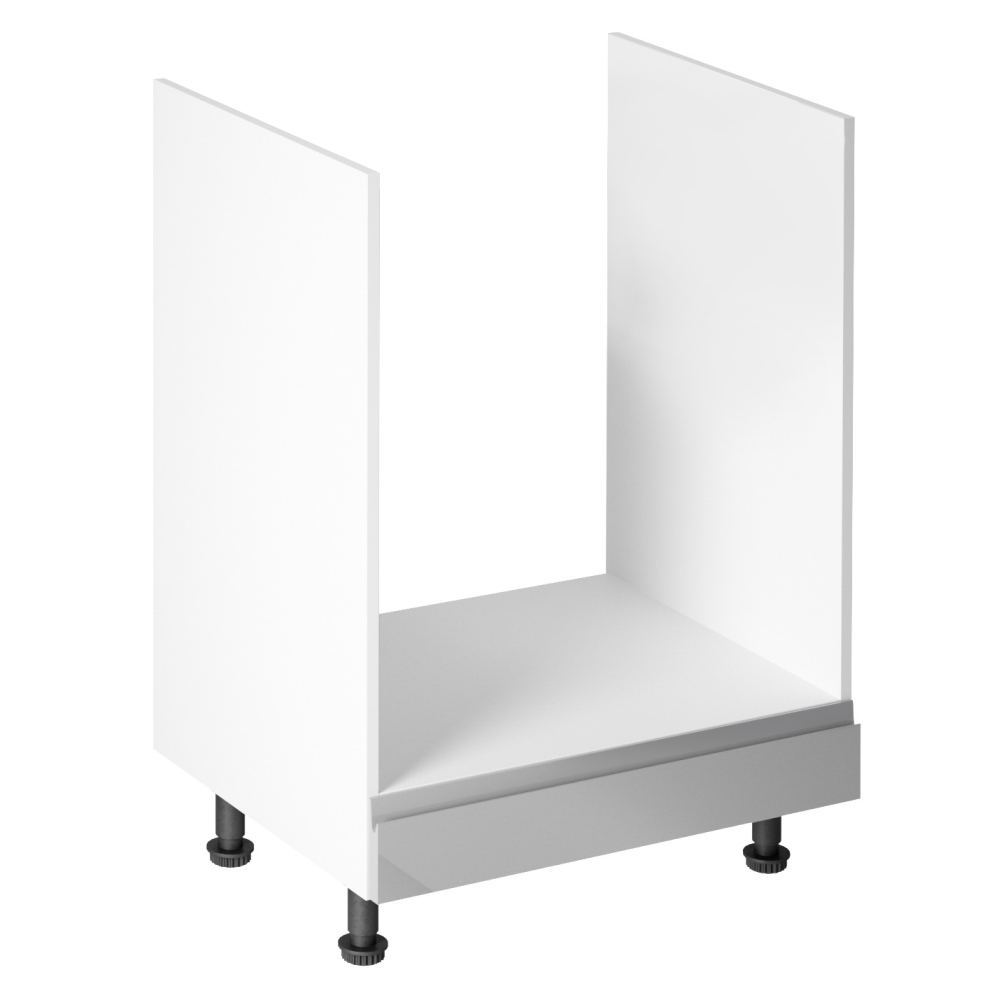 Skříňka na spotřebiče, bílá / šedá extra vysoký lesk, AURORA D60ZK