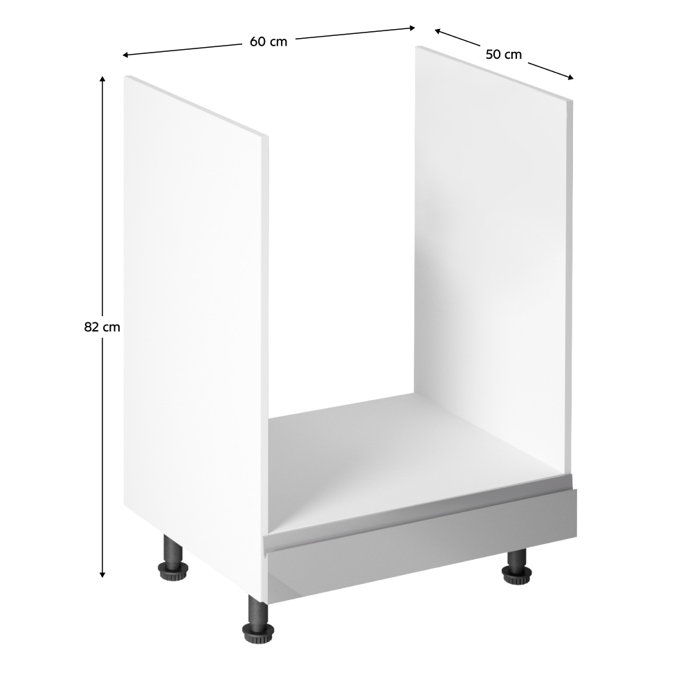 Skříňka na spotřebiče, bílá / šedá extra vysoký lesk, AURORA D60ZK