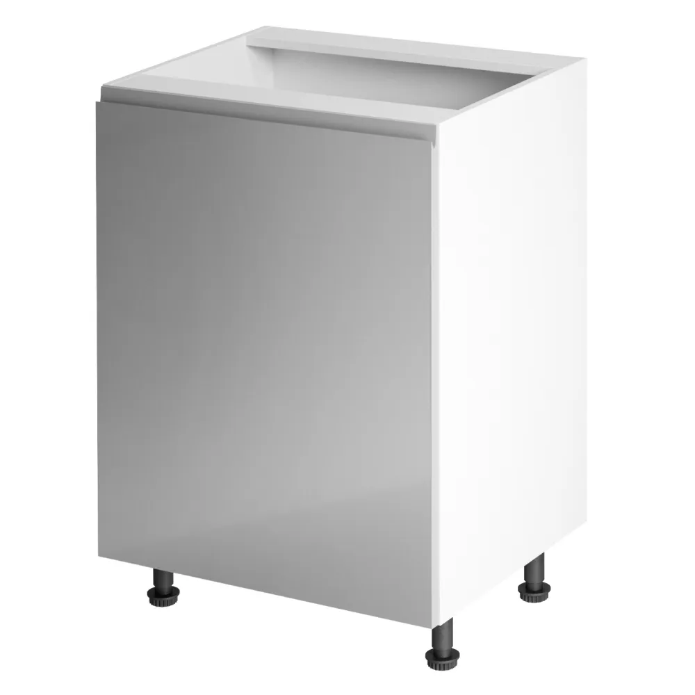 811/5000Spodní skříňka, bílá / šedá extra vysoký lesk, levá, AURORA D601F