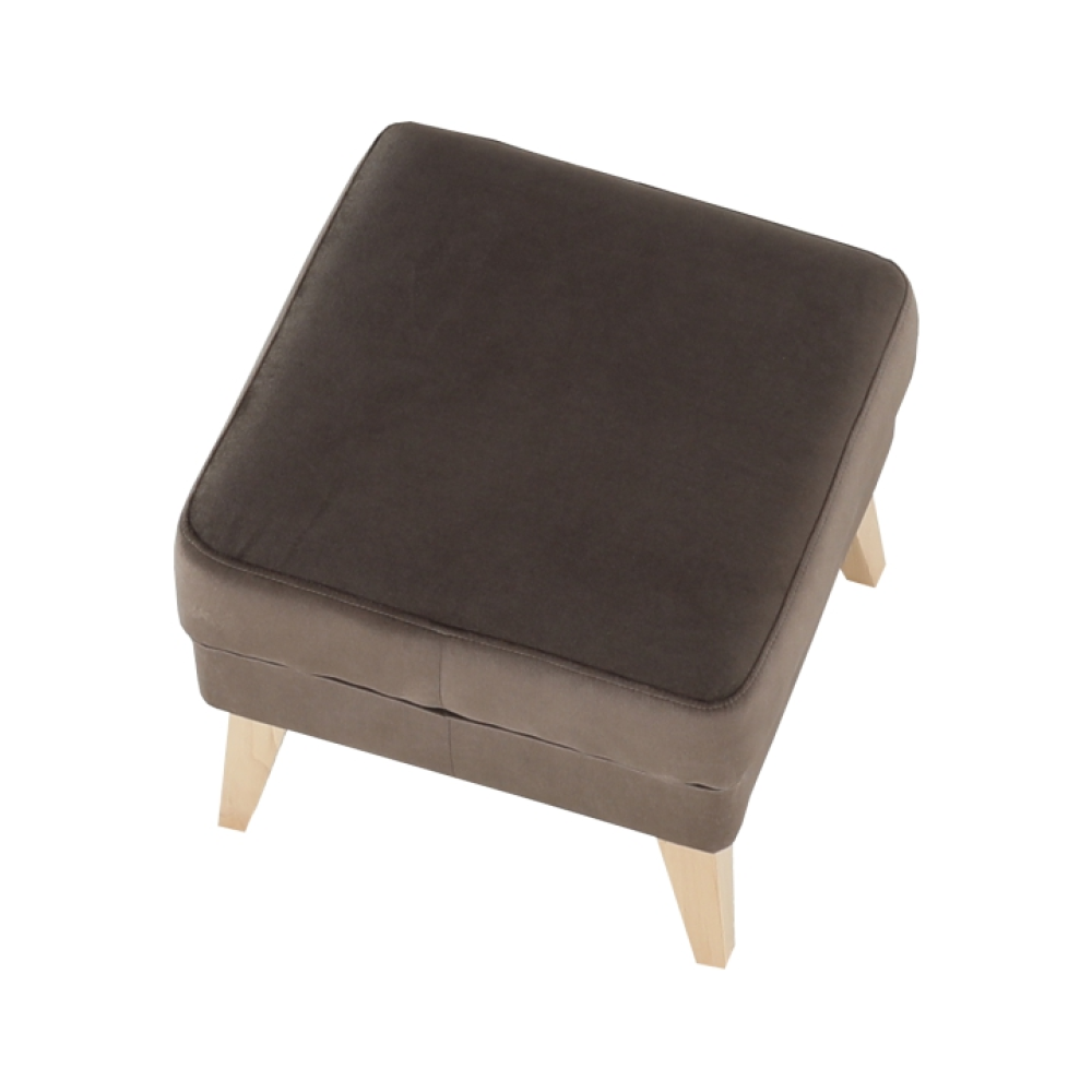 Taburet, taupe-šedohnědá / buk, RODEZA