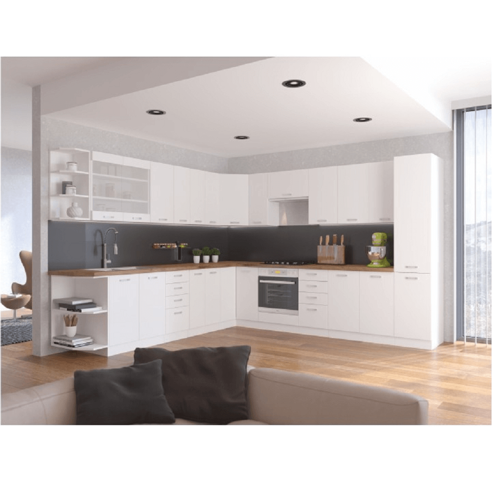 Rohová spodní skříňka, bílá, SPLIT 89x89 DN 1F BB