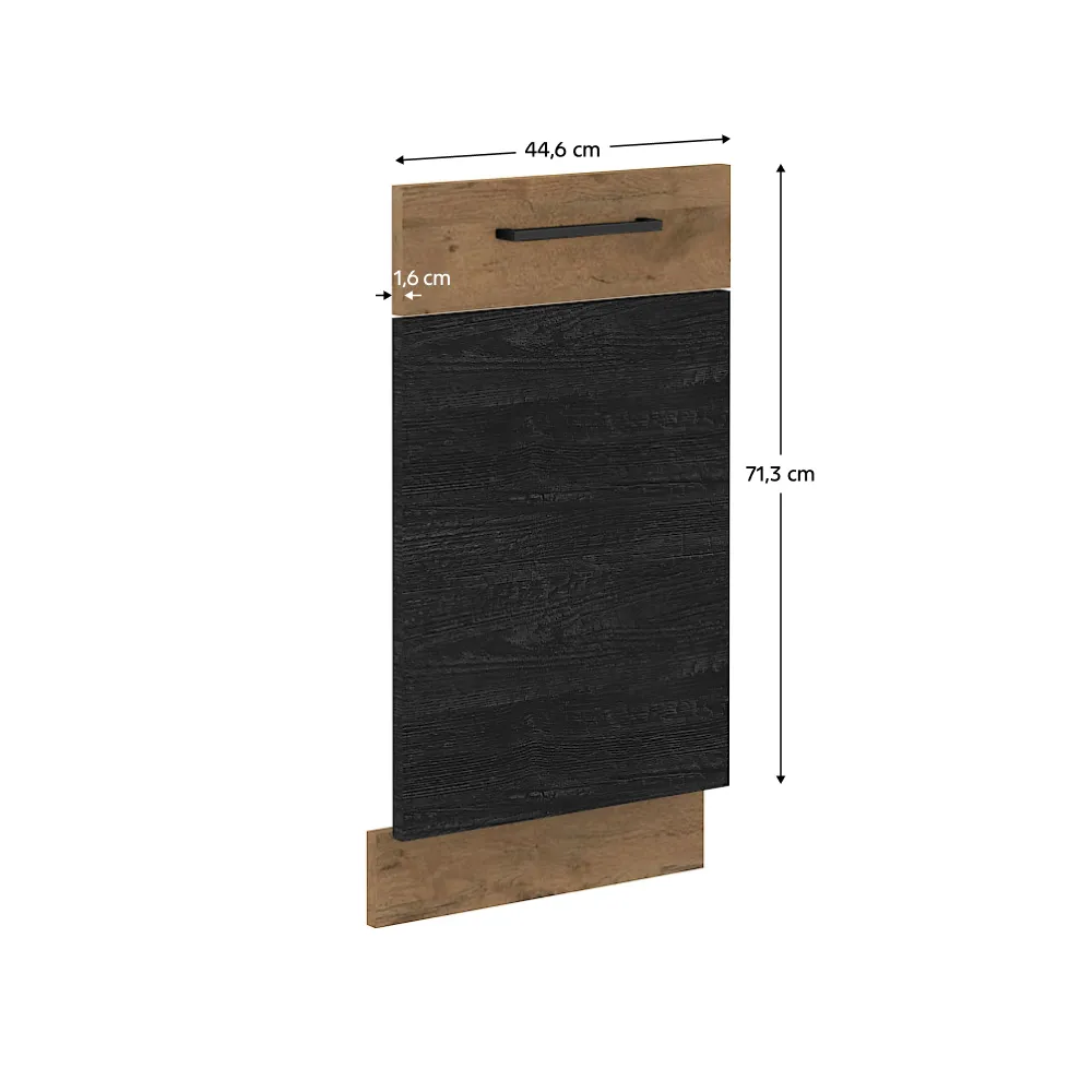 Dvířka na vestavnou myčku nádobí, šedá matná, VEGA ZM 713x446