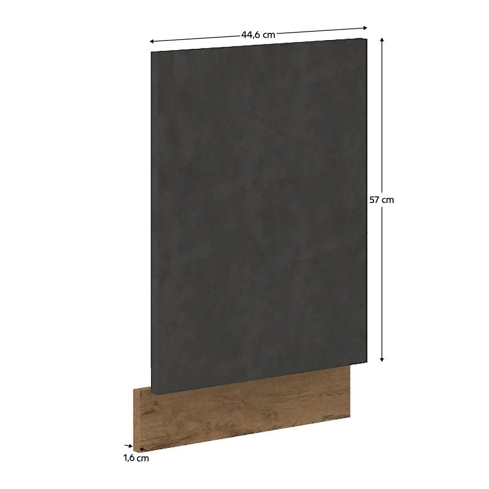 Dvířka na vestavnou myčku nádobí, šedá matná//dub lancelot, VEGA ZM 570x446