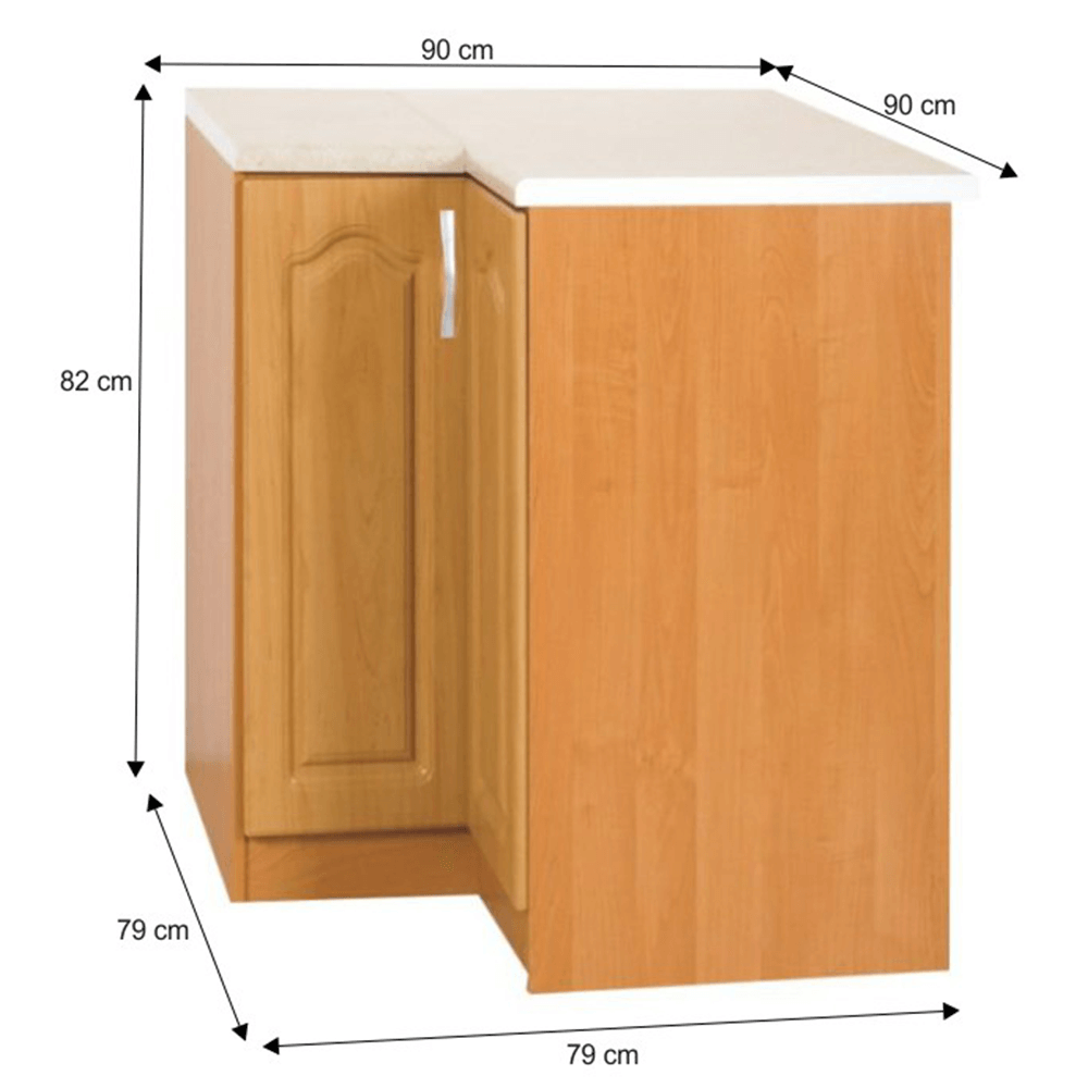 Kuchyňská skříňka, olše, levá, LORA MDF NEW KLASIK S90 / 90