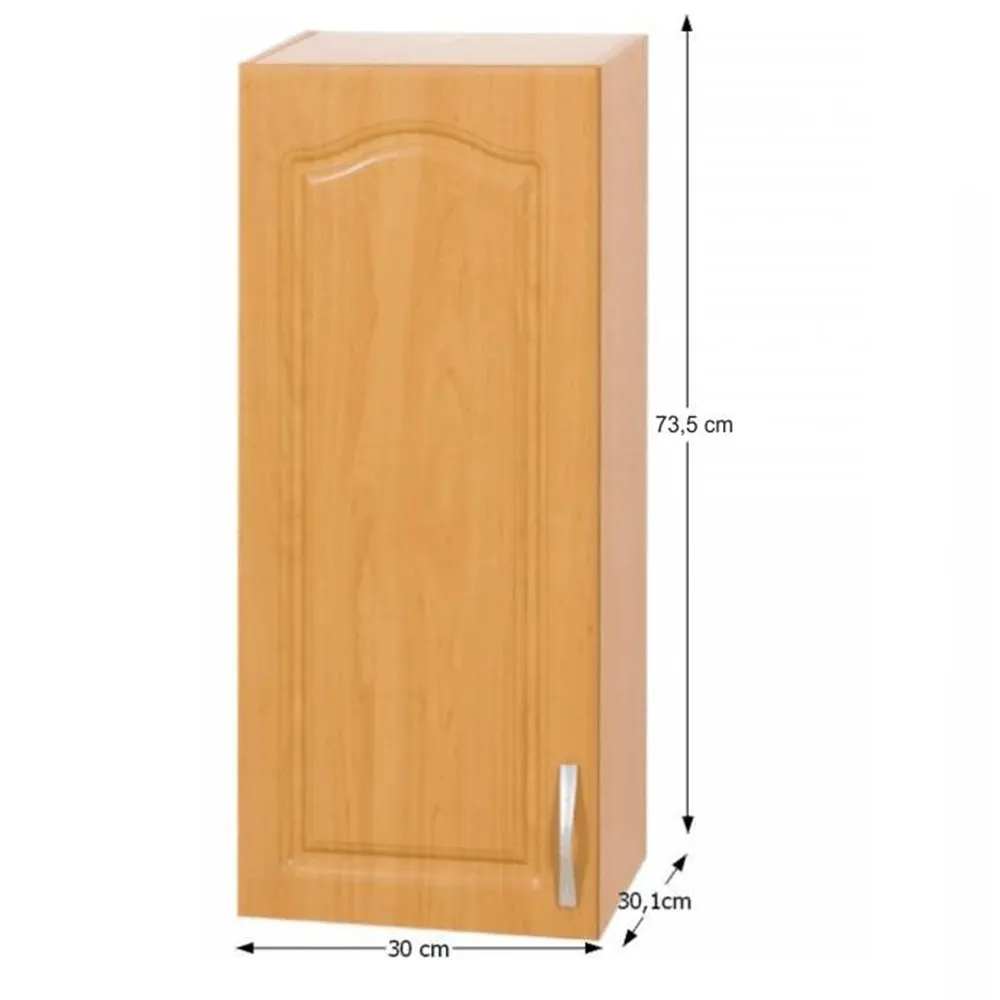 Horní skříňka, olše, levá, LORA MDF NEW KLASIK W30 / 735
