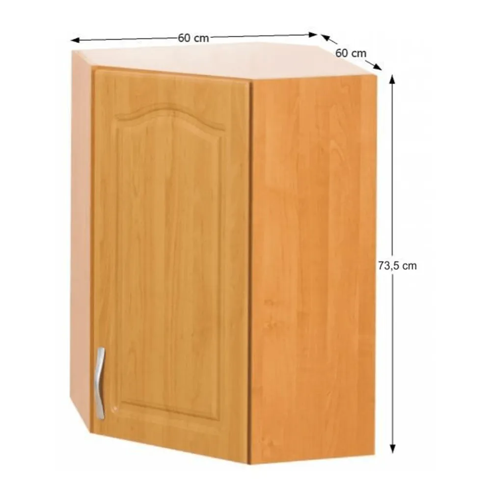 Horní skříňka, olše, pravá, LORA MDF NEW KLASIK W60 / 60