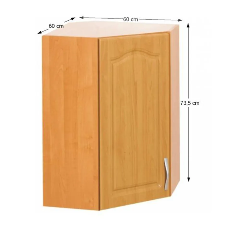 Horní skříňka, olše, levá, LORA MDF NEW KLASIK W60 / 60