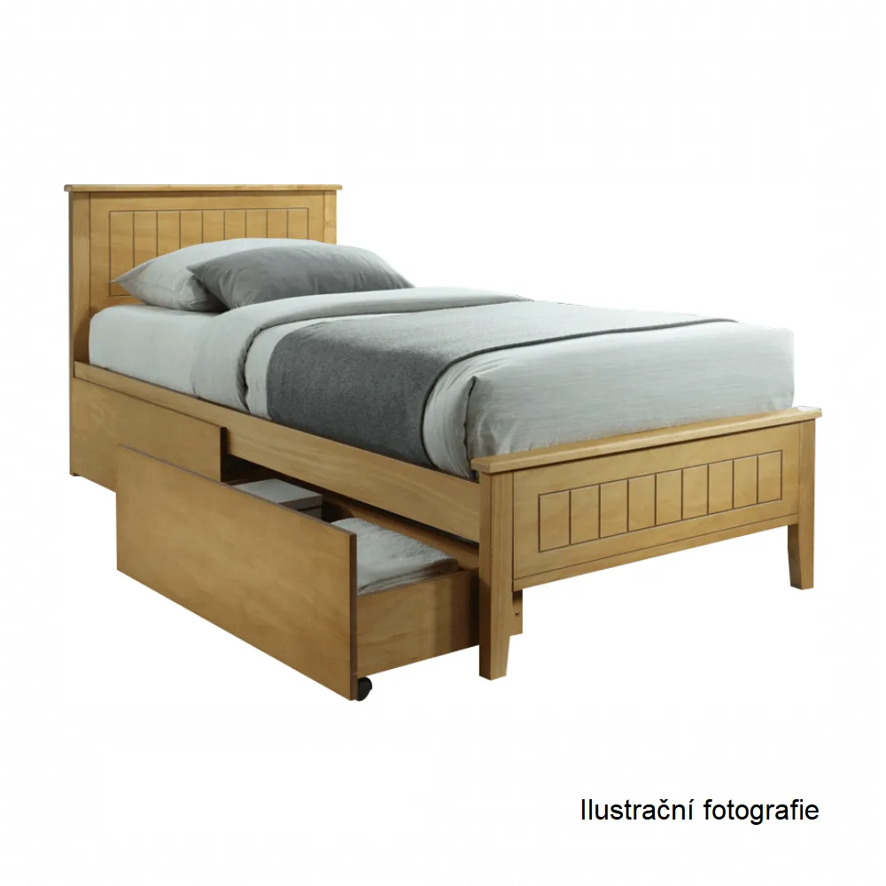 Postel, dub, 90x200, MIDEA
