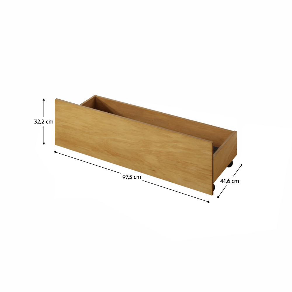 2 kusy, zásuvný kontejner pod postel, dub, MIDEA