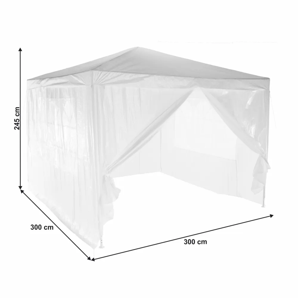 Zahradní párty stan, bílá, 3x3 m, TEKNO TYP 1