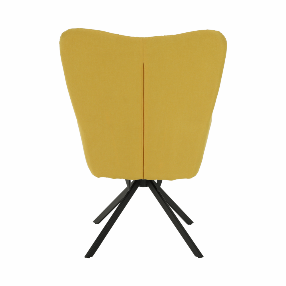 Designové otočné křeslo, žlutá/černá, KOMODO