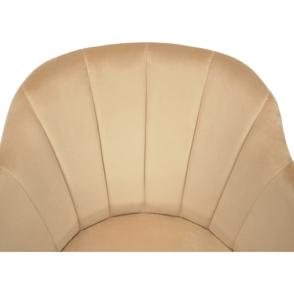 Otočné křeslo, béžová/buk, DALIO