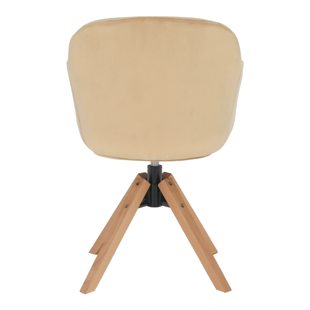 Otočné křeslo, béžová/buk, DALIO