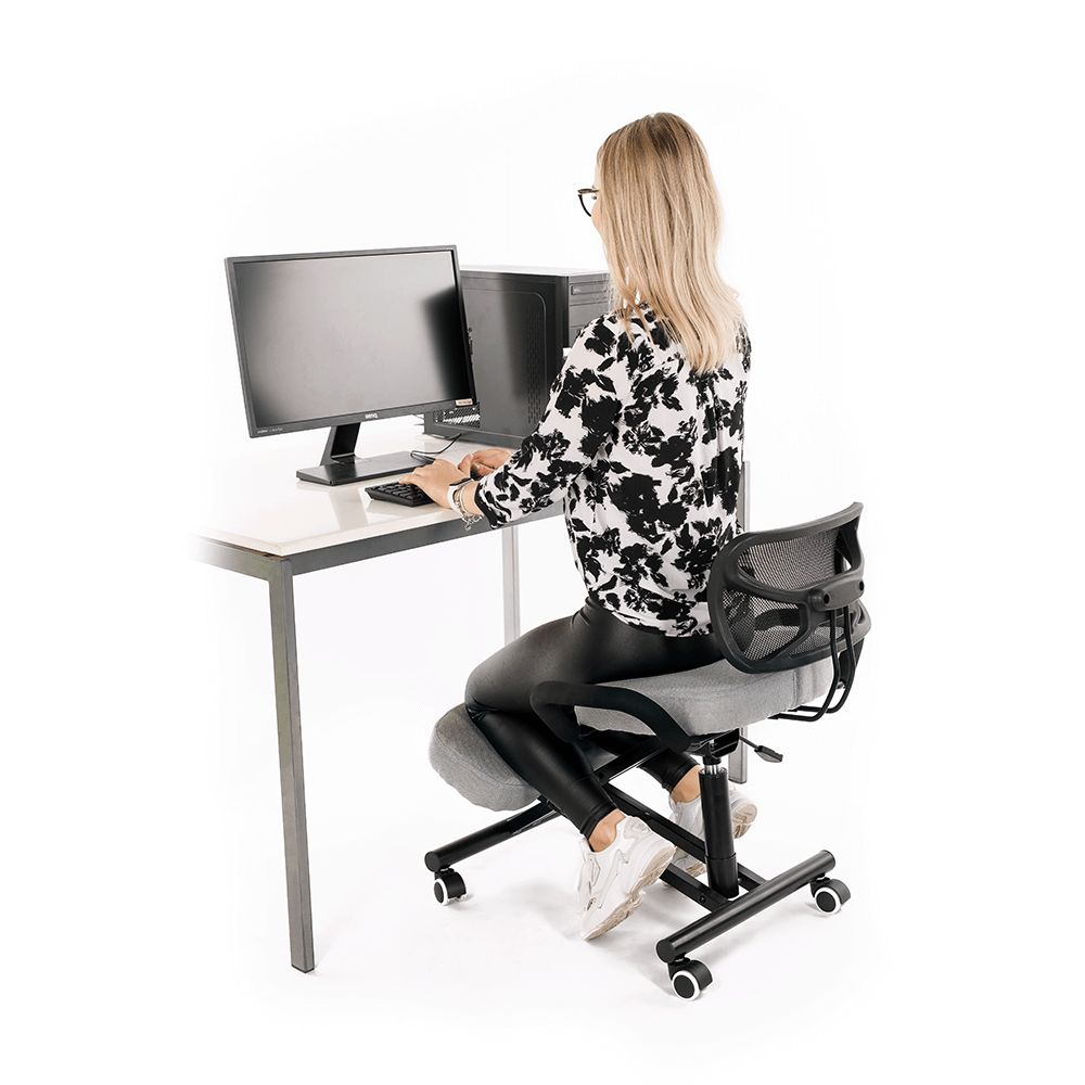 Ergonomická kľakačka, šedohnědá taupe / černá, RUFUS