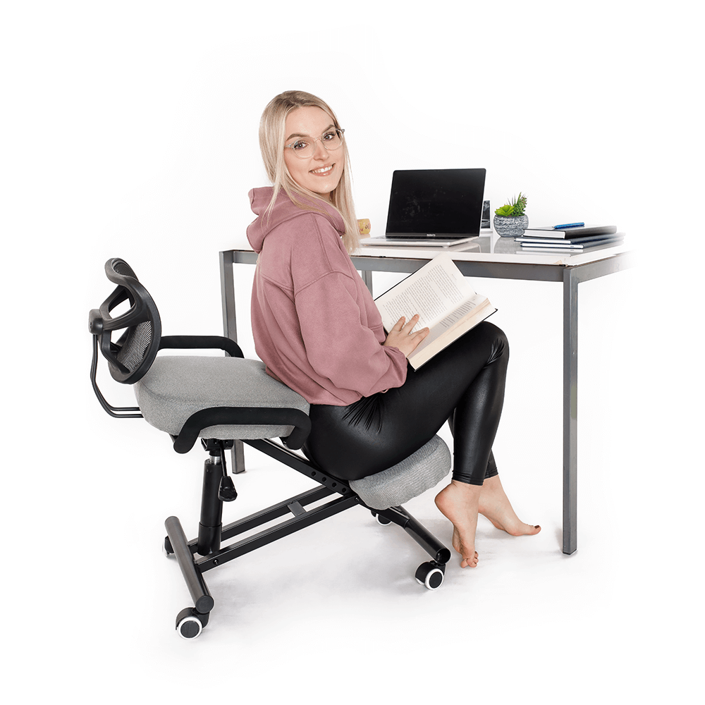 Ergonomická kľakačka, šedohnědá taupe / černá, RUFUS