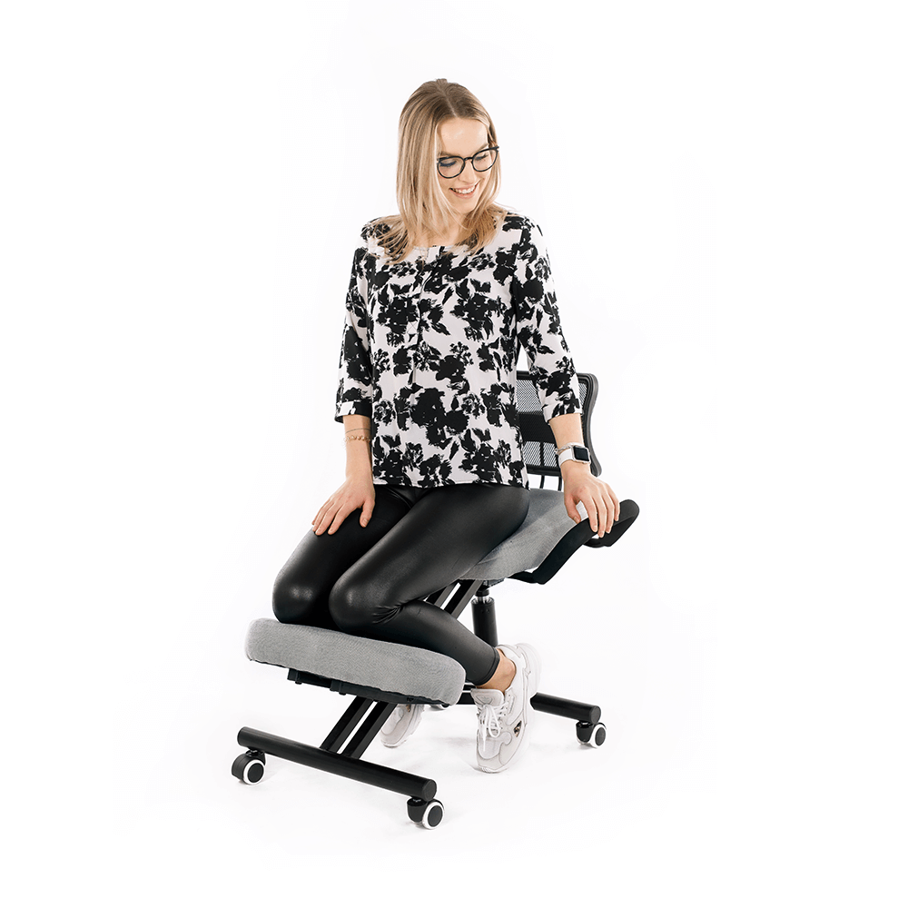 Ergonomická kľakačka, šedohnědá taupe / černá, RUFUS
