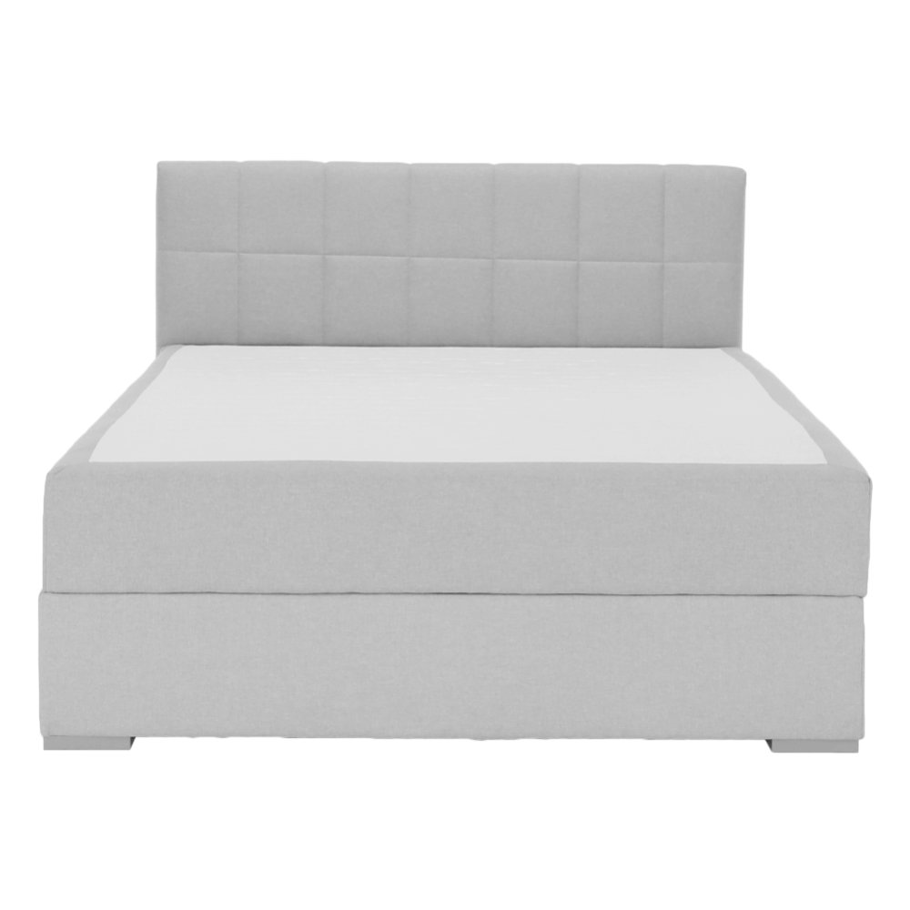 Boxspringová postel 140x200, světle šedá, FERATA KOMFORT