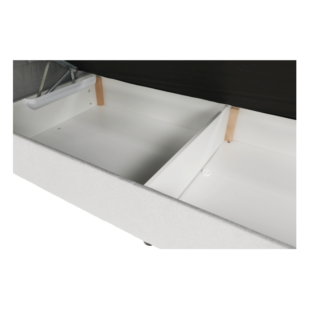 Boxspringová postel 160x200, světle šedá, FERATA KOMFORT