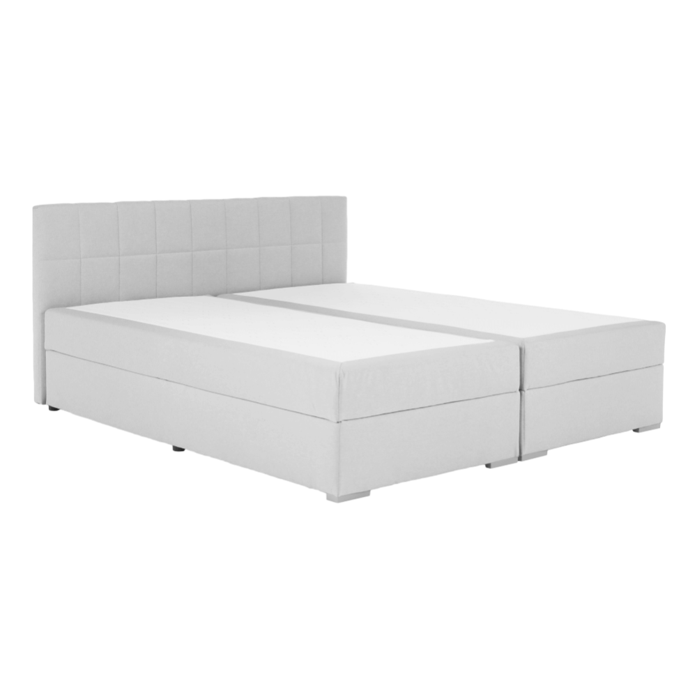 Boxspringová postel 160x200, světle šedá, FERATA KOMFORT
