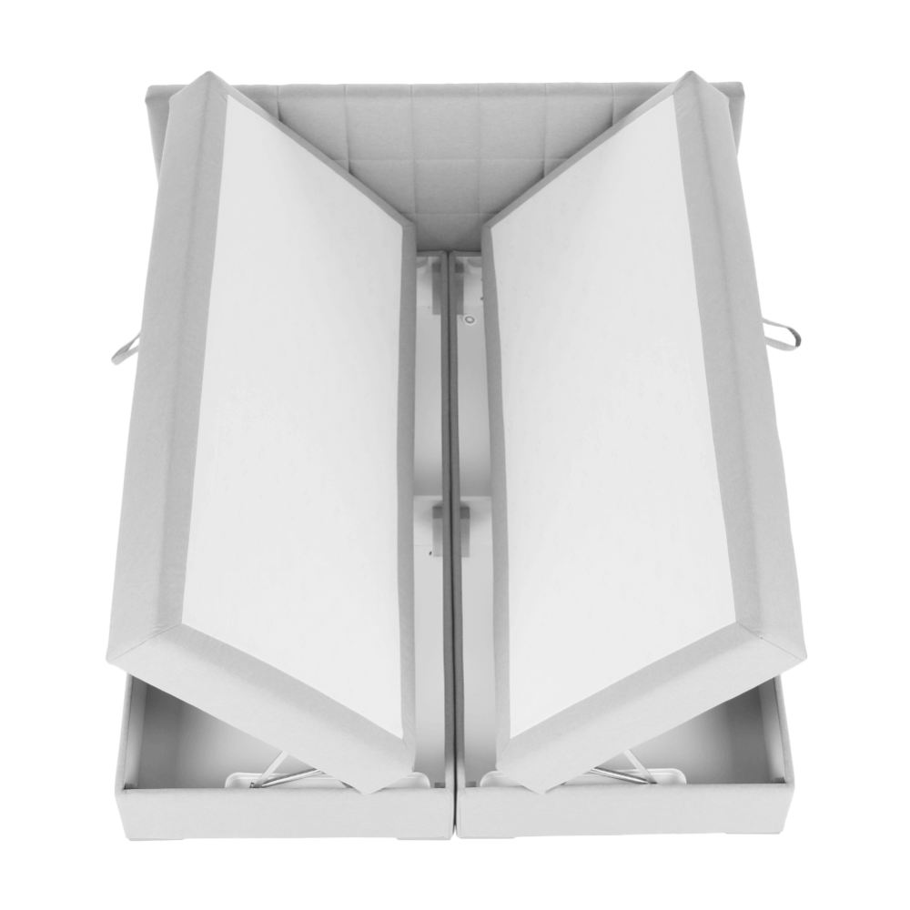 Boxspringová postel 160x200, světle šedá, FERATA KOMFORT