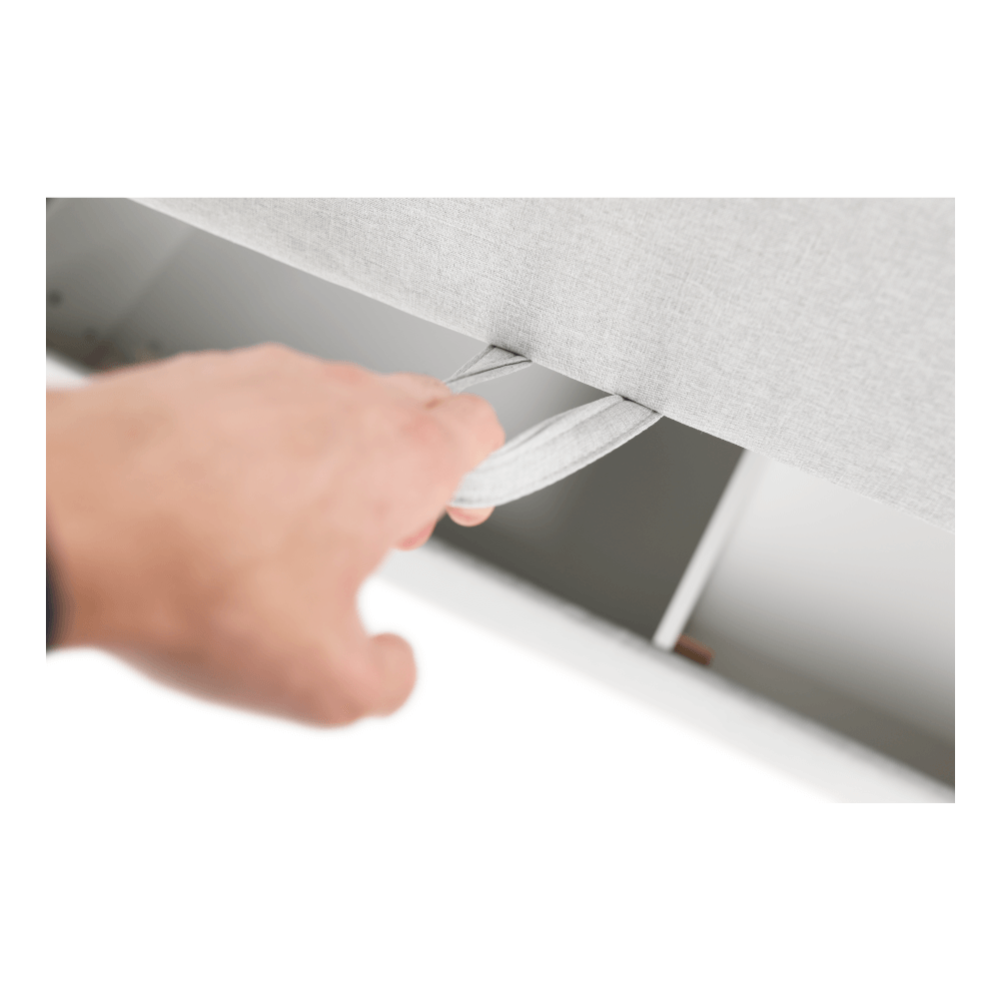 Boxspringová postel 160x200, světle šedá, FERATA KOMFORT