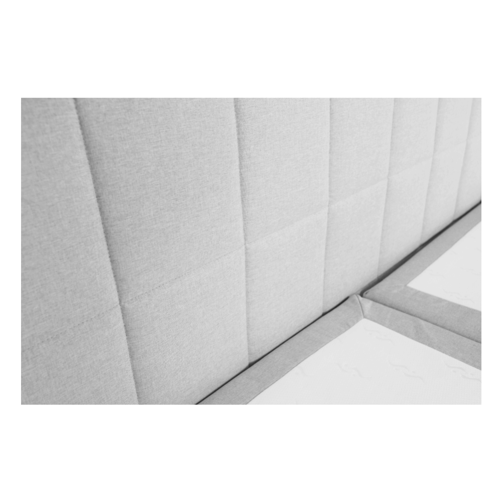 Boxspringová postel 180x200, světle šedá, FERATA KOMFORT