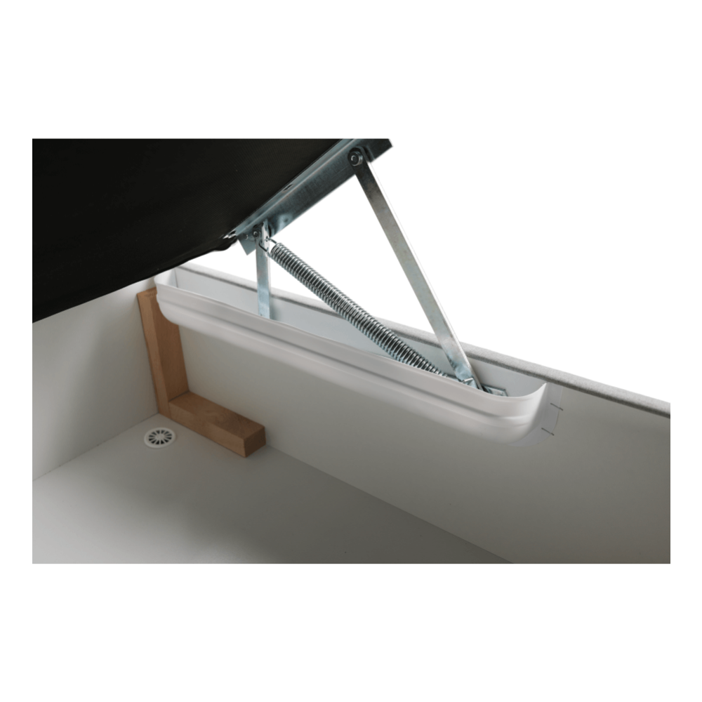 Boxspringová postel 180x200, světle šedá, FERATA KOMFORT