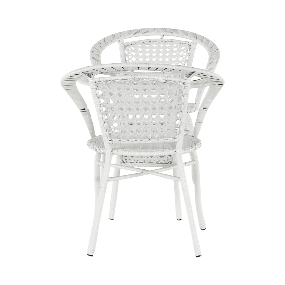 Zahradní ratanový set 1+2, bílá, JENAR