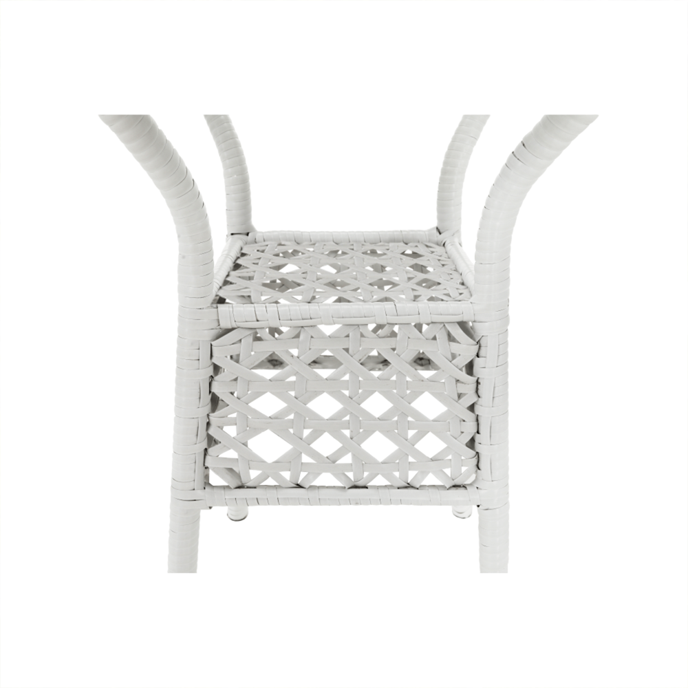 Zahradní ratanový set 1+2, bílá, JENAR