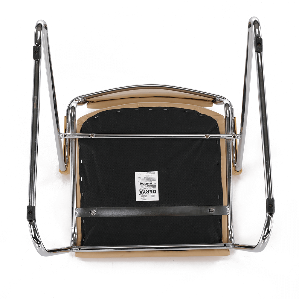 Zasedací stolička, hnědá ekokůže, DERYA