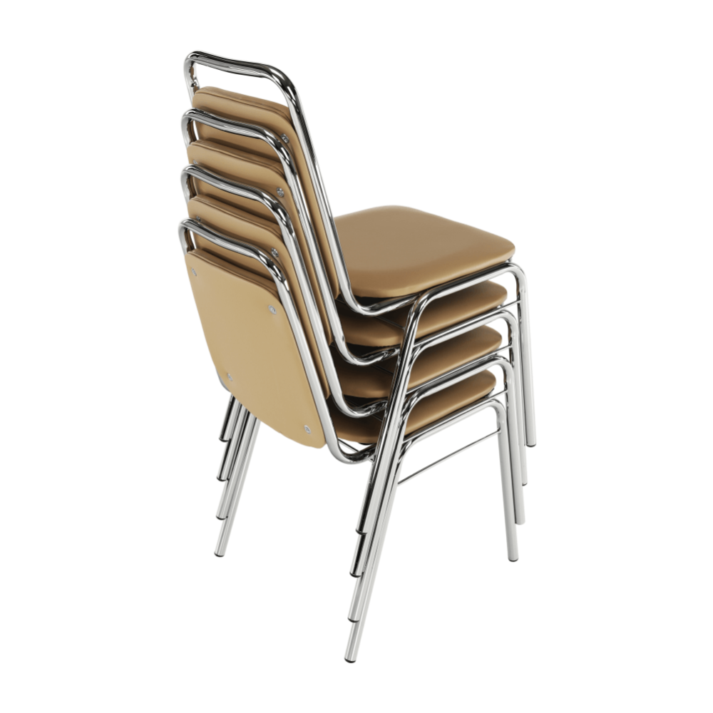 Zasedací stolička, hnědá ekokůže, ZEKI