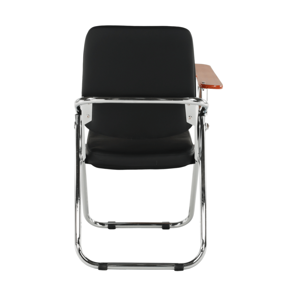 Židle s deskou na psaní, černá/přírodní, SONER