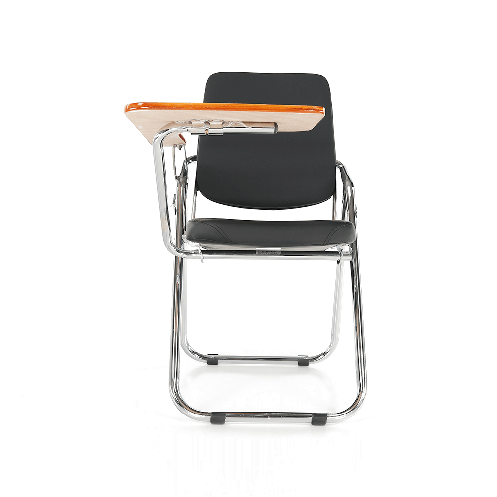 Židle s deskou na psaní, černá/přírodní, SONER