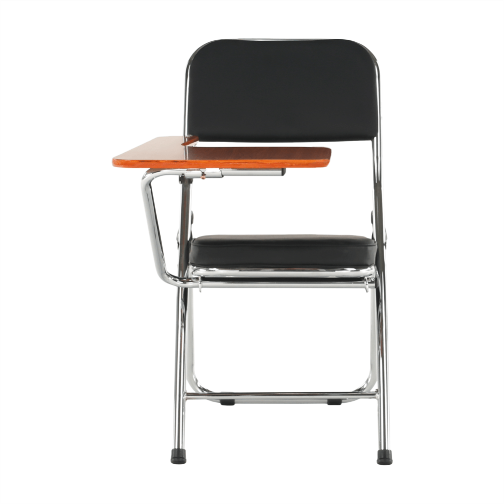 Židle s deskou na psaní, černá/přírodní, TEKER