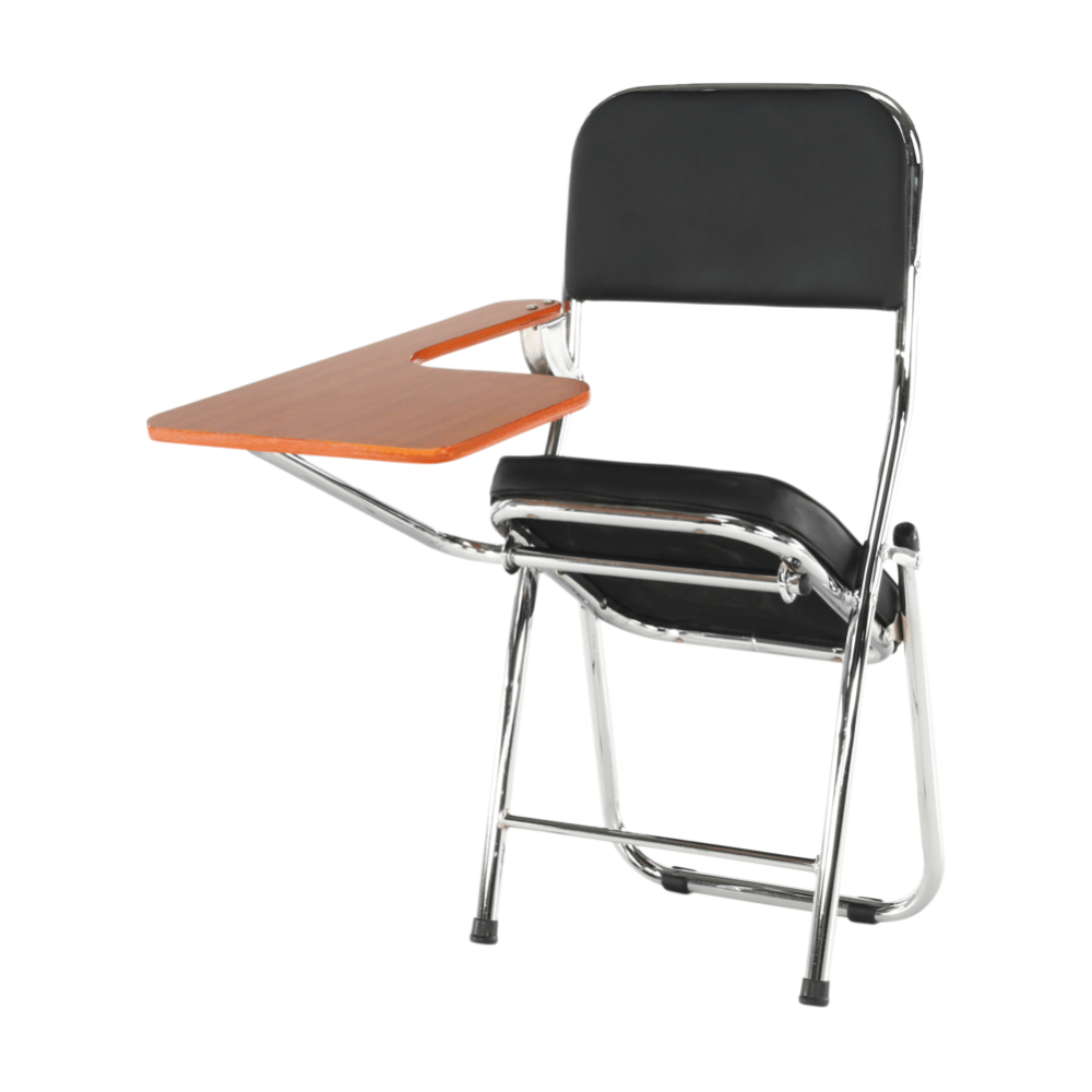 Židle s deskou na psaní, černá/přírodní, TEKER