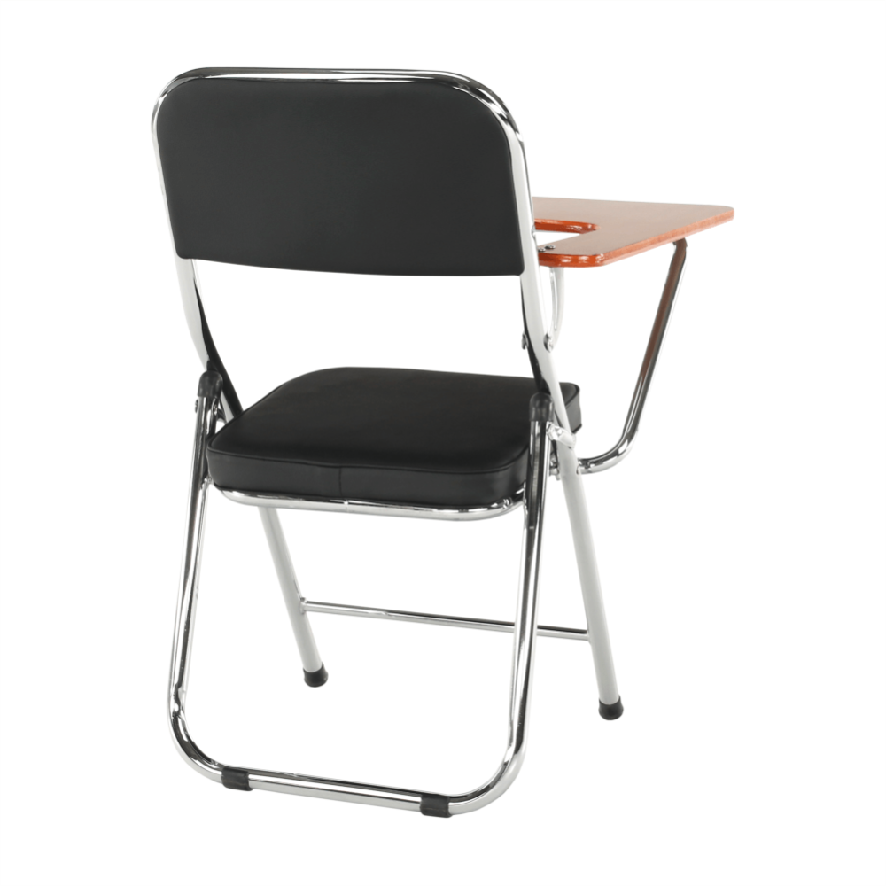 Židle s deskou na psaní, černá/přírodní, TEKER
