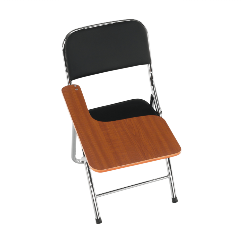 Židle s deskou na psaní, černá/přírodní, TEKER