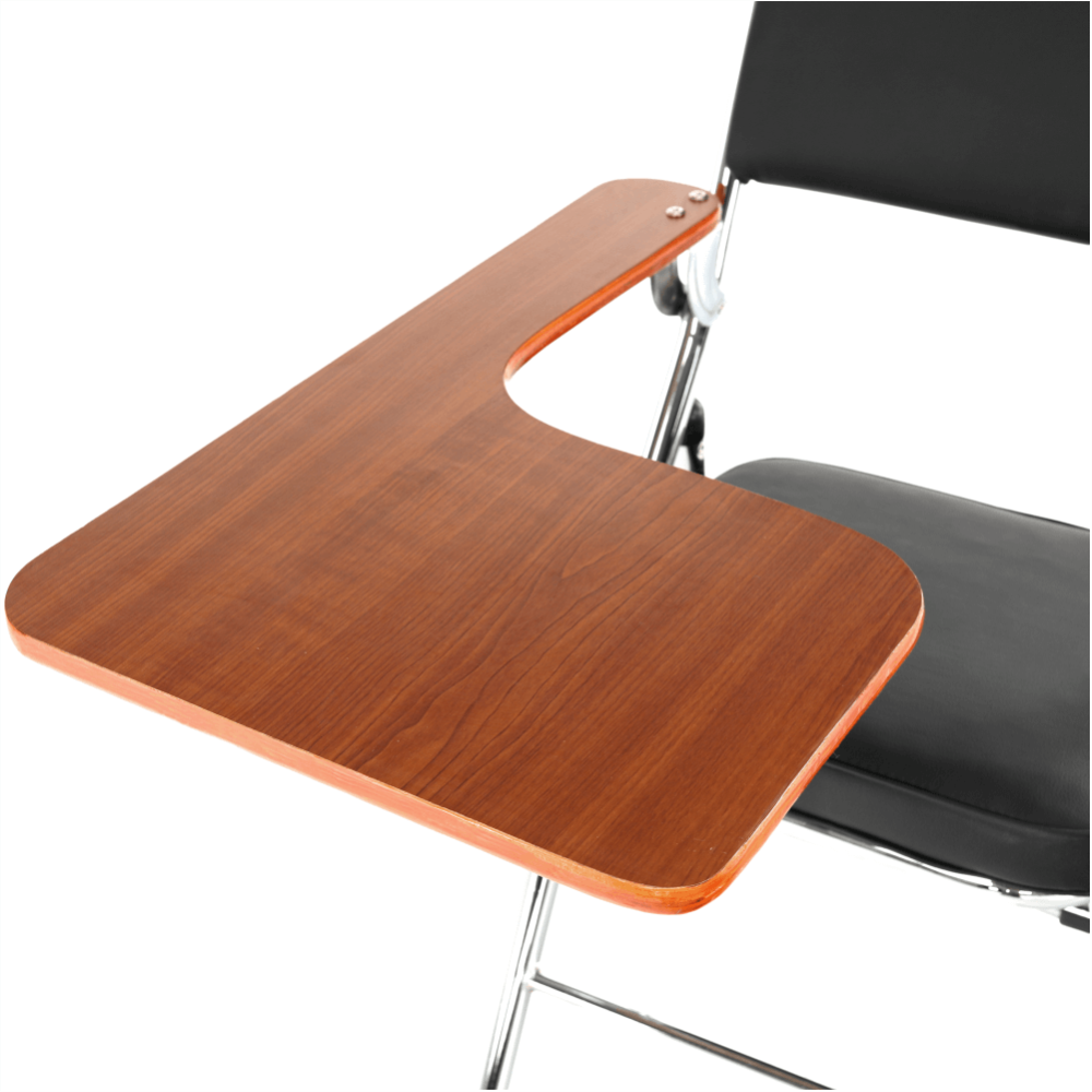 Židle s deskou na psaní, černá/přírodní, TEKER