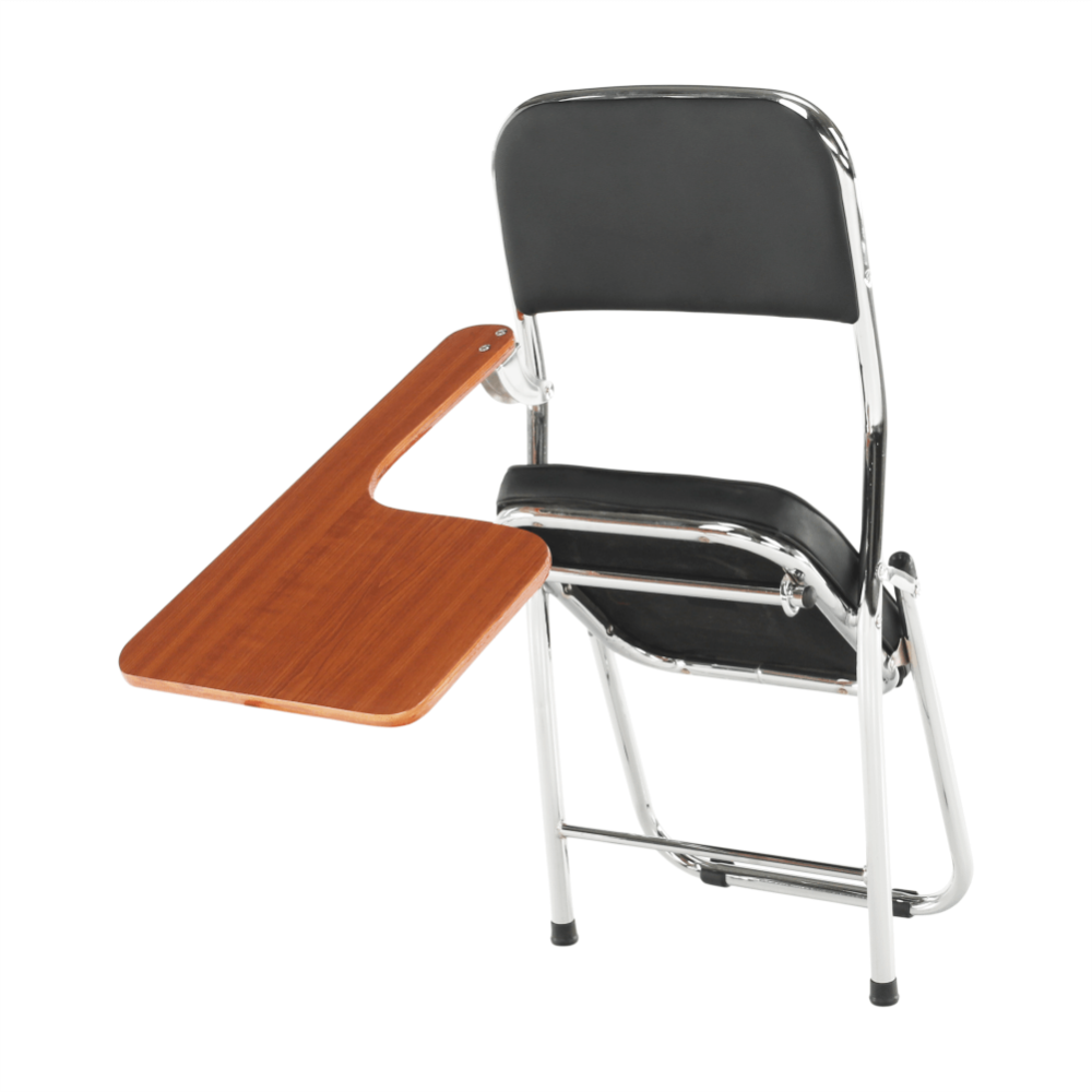 Židle s deskou na psaní, černá/přírodní, TEKER