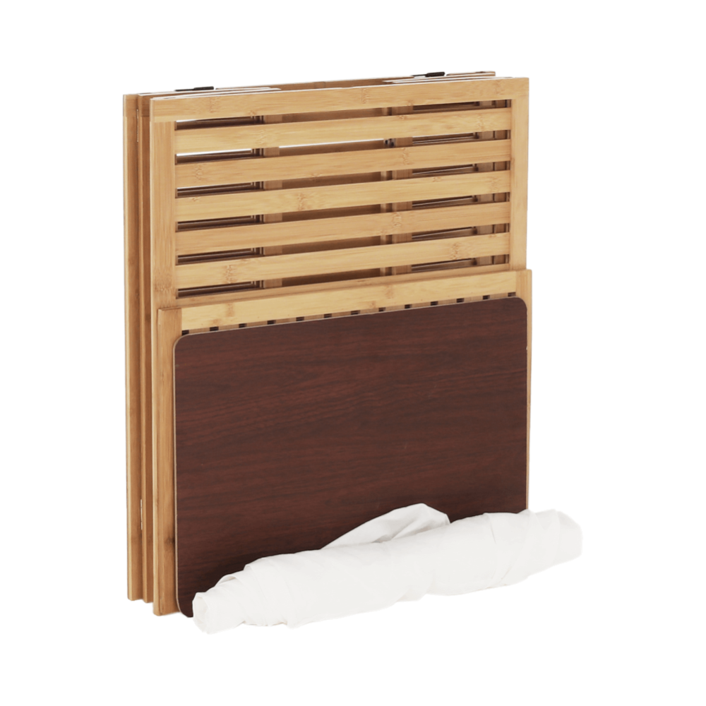 Koš na prádlo, bambus/bílá, MENORK