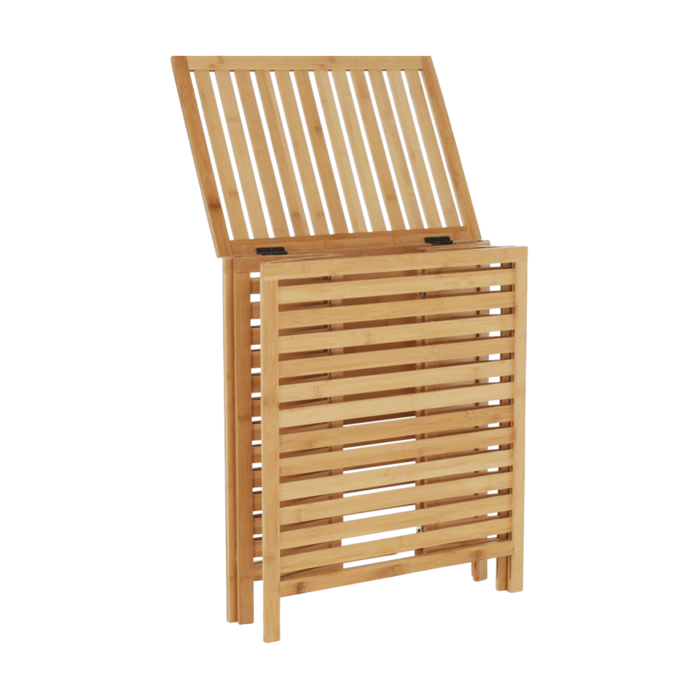 Koš na prádlo, bambus/bílá, MENORK