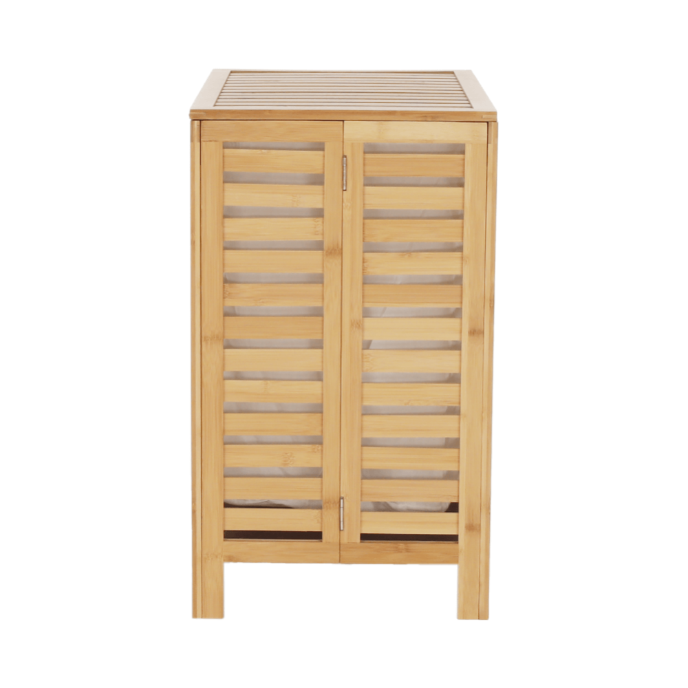 Koš na prádlo, bambus/bílá, MENORK