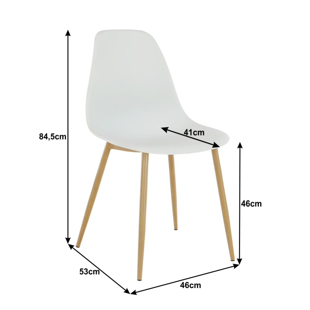 Židle, bílá / přírodní, SINTIA