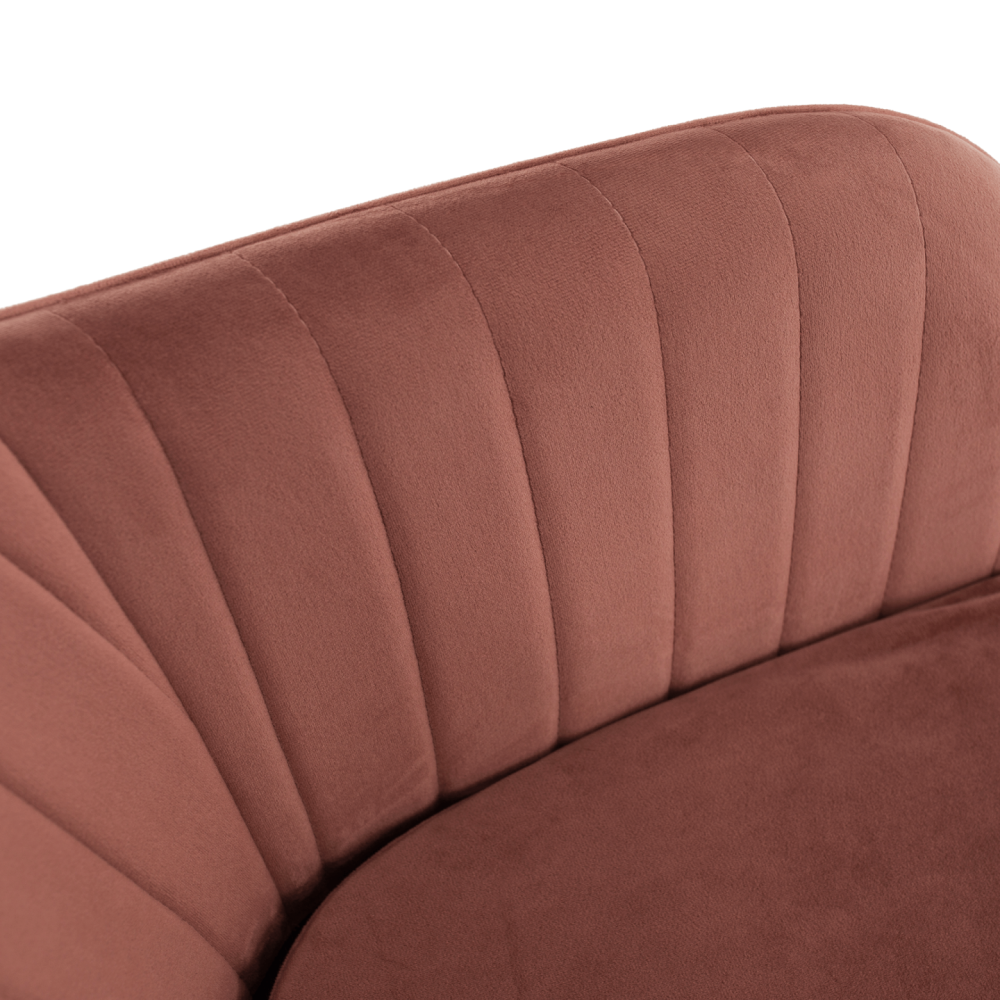 Designové křeslo, růžovohnědou Velvet látka, ZIRKON