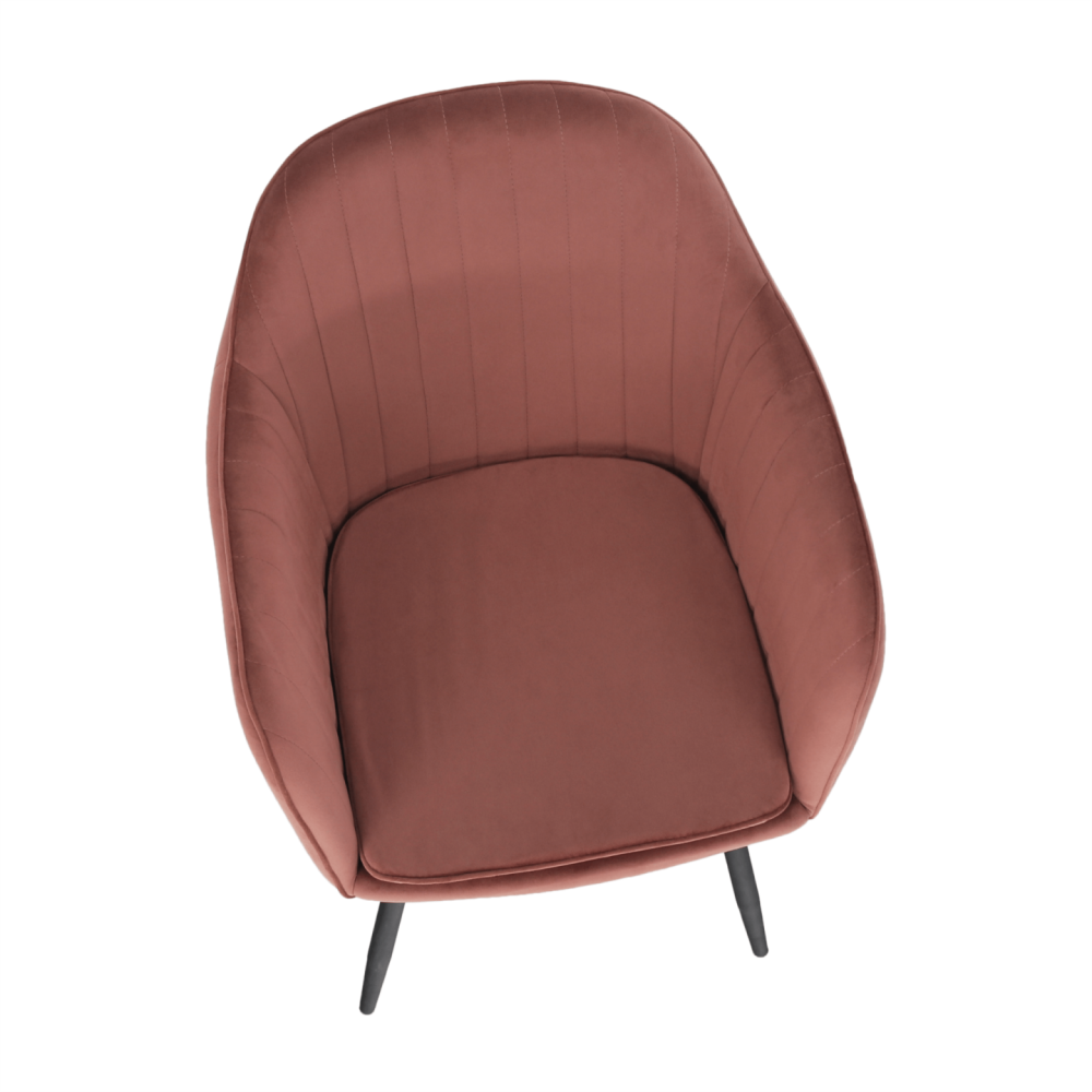 Designové křeslo, růžovohnědou Velvet látka, ZIRKON