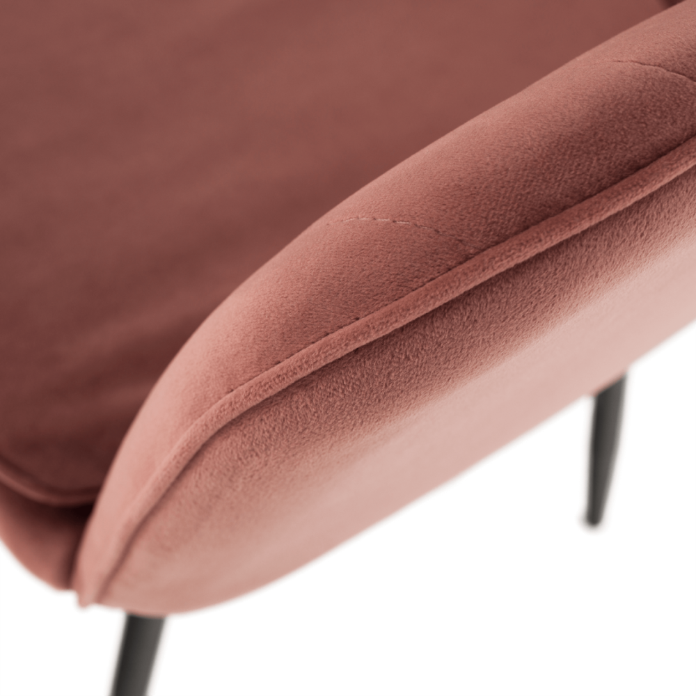 Designové křeslo, růžovohnědou Velvet látka, ZIRKON