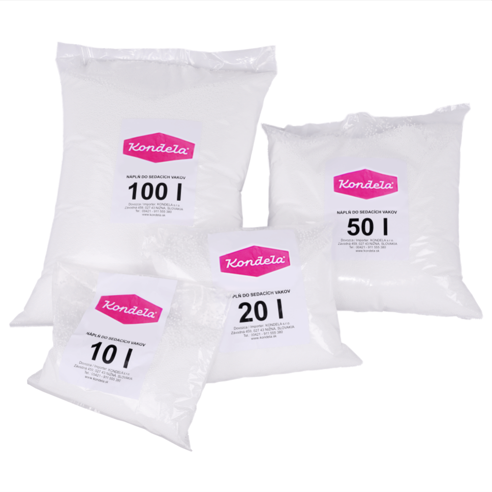 Náplň do sedacích vaků, EPS polystyrénové kuličky, balení 50 l