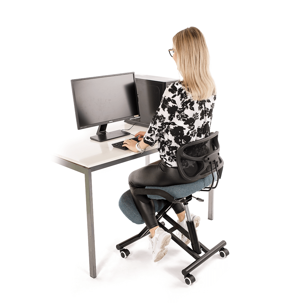 Ergonomická klekačka, šedá/černá, RUFUS